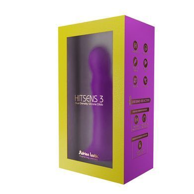 Дилдо с присоской Adrien Lastic Hitsens 3 Purple, отлично для страпона, диаметр 4,1см, длина 18,2см AD24023 фото