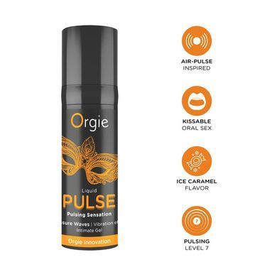 Смоктайзер для клитора Orgie Liquid Pulse 15 мл, вкус Ice Caramel, гель с эффектом посасывания SX4814 фото
