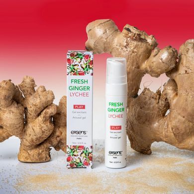 Стимулирующий гель EXSENS Kissable Fresh Ginger Litchi 15мл, можно для поцелуев, охлаждающий SO2367 фото