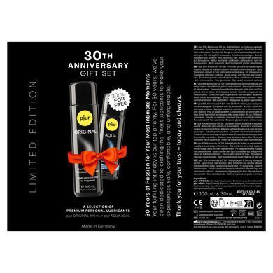Ювілейний набір лубрикантів pjur 30th Anniversary Gift Set: Original 100 мл та Aqua 30 мл SX2799 фото