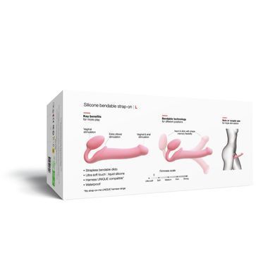 Безремневой страпон Strap-On-Me Rose L, полностью регулируемый, диаметр 3,7см SX2569 фото