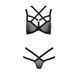 Комплект білизни Passion Exclusive HAGAR SET XXL/XXXL, black, стрепи трусики та ліф PS24706 фото 5