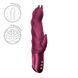 Вибратор-кролик Fun Factory Darling Devil Wine Red, 10 режимов, работает от батареек SX3717 фото 1