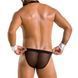 Комплект еротичної чоловічої білизни Passion 036 ALFRED XXL/XXXL Black, труси, комірець, манжети SO7581 фото 2